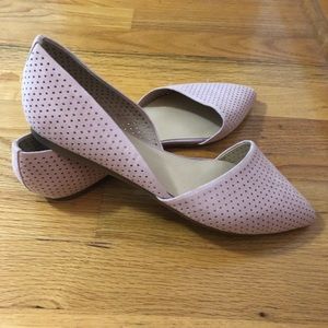 Franco Sarto blush pink perforated d’orsay flats